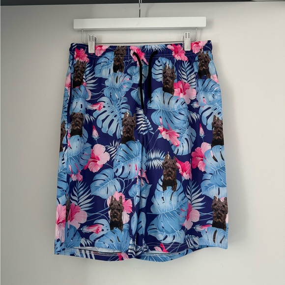 SHEIN Floral Button Down & Swim Trunks Set - Picture 3 of 6